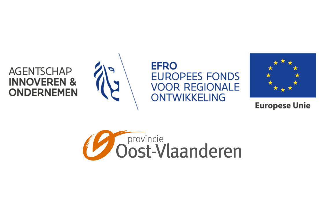 VLAIO, EFRO, Europese Unie en Provincie Oost-Vlaanderen