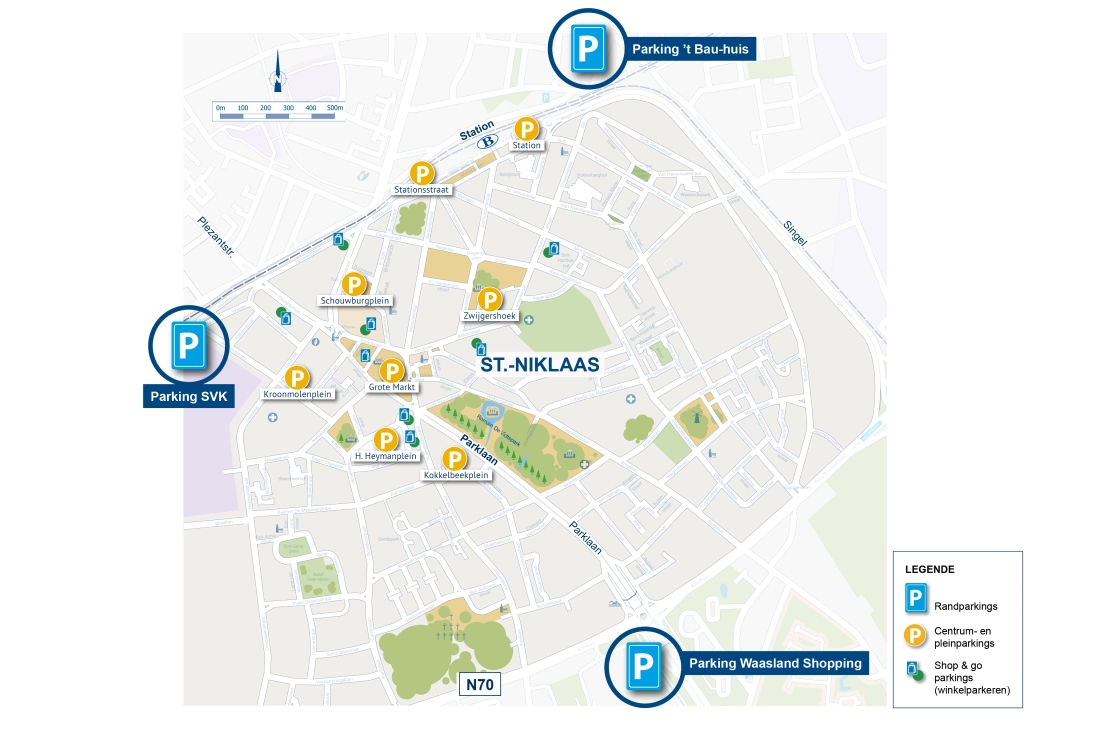 Kaart parkeerbeleid Sint-Niklaas
