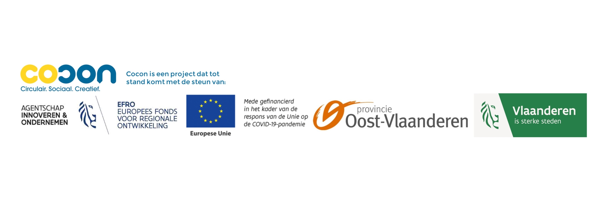 Project met steun van VLAIO, EFRO, EU en Provincie Oost-Vlaanderen